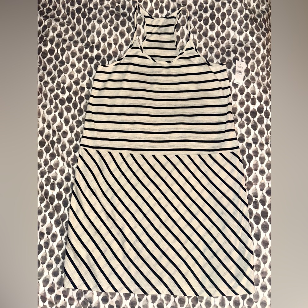 LOFT - Striped Racerback Dress / Swimsuit Cover-Up - NWT